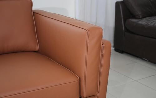 Mega Solutions Savoy Full All Around Front and Back Italian Leather Sofa 89" - Image 6