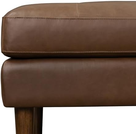 Poly & BARK Napa Ottoman in Cocoa Brown – Modern Upholstered Ottoman - Image 6