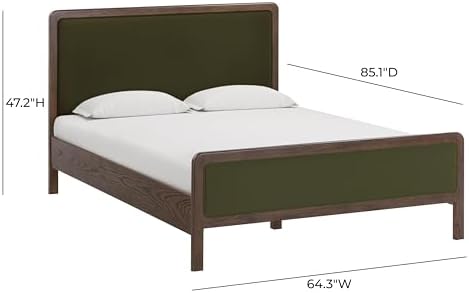 TOV Furniture Hella Forest Green Velvet Queen Bed - Image 2