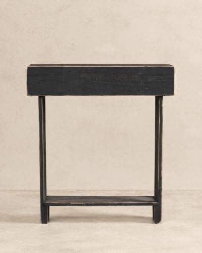 Doug and Cristy Designs Rustic Black Skinny Wall Table - Image 3