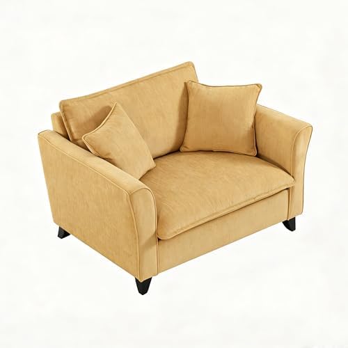 ERYE 46.9" Chenille Upholstered Accent Chair Wide Seat - Image 3
