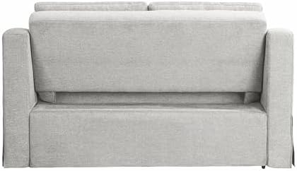 Serta Hawthorne 66.1" Slipcovered Convertible Sleeper Loveseat, Full Size - Image 5