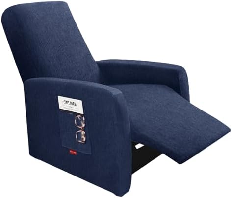 3 Pieces Plush Fabric Extra Small Recliner Chair Covers Stretch Recliner by Jcones