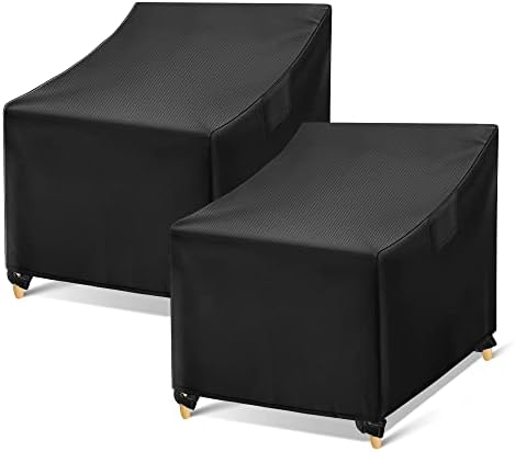 WLEAFJ Outdoor Chair Covers Waterproof, Heavy Duty Patio Lounge Deep Seat Cover by WLEAFJ
