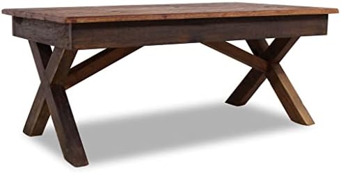 Coffee Table Solid Reclaimed Wood 43.3"x23.6"x17.7", Side Table, Center Table by ROMHZKS