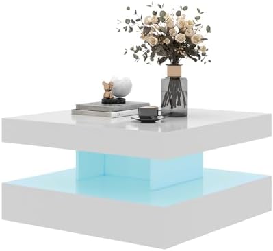 HedoAjim White LED Coffee Table - Image 7