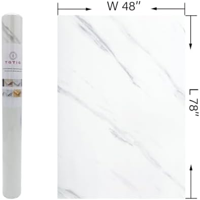 48x78inch Extra Wide Grey White Marble Wallpaper Peel Stick Glossy Thick - Image 7