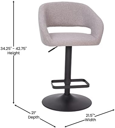Flash Furniture Vinyl Adjustable Barstool - Image 3