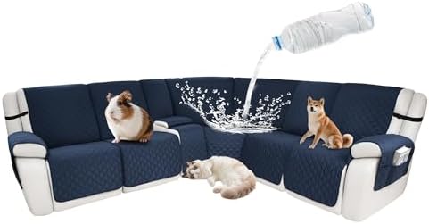 Waterproof Sectional Reclining Couch Covers L Shaped Recliner Sectional Sofa by ROFASVCO