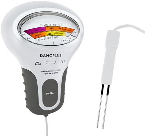 2 in 1 Chlorine & PH Meter, Dual Scale Water Quality Tester CL2 Level Meter by DANOPLUS
