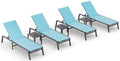 Ciokea Aluminum Foldable Lounge Chairs Set of 4 by CIOKEA