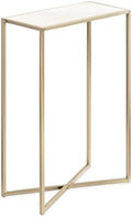 Kate and Laurel Jaspur Modern Slim Side Table, Decorative Glam Narrow End Table by KateandLaurel