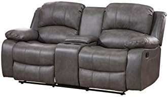 Betsy Furniture 2PC Faux Leather Reclining Couch Set, Living Room Furniture Set - Image 2