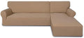 PureFit Stretch Sectional Couch Covers 2 pcs Non Slip L Shape Sofa Cover by PureFit