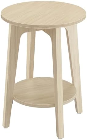 VASAGLE Round Side Table with Lower Shelf, End Table - Image 7
