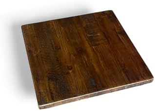 Rustic Reclaimed Wood Dining Table Top, Dark Brown Matte Finish, - Image 4