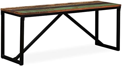 SKM Bench Solid Reclaimed Wood 110x35x45 cm - Image 6