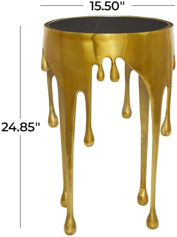 Deco 79 Aluminum Metal Abstract Side Table 16" x 16" x 25" - Image 3