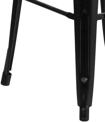 Flash Furniture 30 in Backless Metal Barstool, Distressed Black - Image 5
