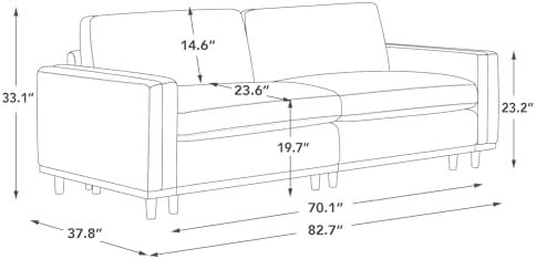 CHITA 83” Super Large Sectional Modular Sofa, Down Filled - Image 2