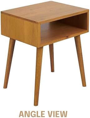 NTC Solid Oak Zoe Nightstand, Mid Century Modern Side Table Bedroom, Bedside - Image 5