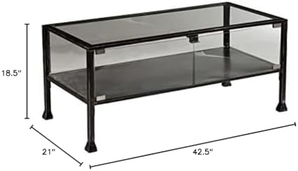 SEI Furniture Metal Terrarium Fish Display Coffee Table - Image 3