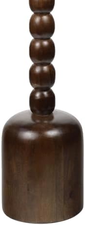 JONATHAN Y Turner 24.5" Round Marble Mango Wood Drink Table, Dark Brown - Image 5