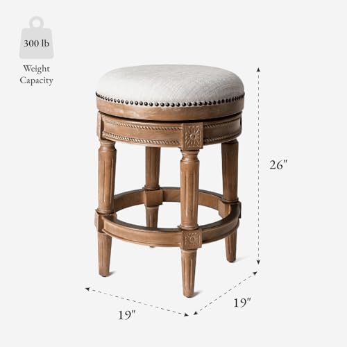 Maven Lane Pullman Backless Counter Stool, Light Brown - Image 3