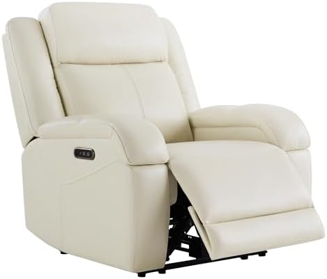Watson & Whitely Genuine Leather Wall Hugger Power Recliner by WatsonWhitely