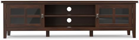 SIMPLIHOME Artisan 72" Wide Solid Wood TV Stand in Russet Brown - Image 6