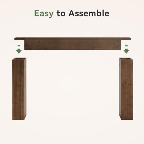Solid Wood Console Table, 63-Inch Farmhouse Sofa Table Behind Couch - Image 5