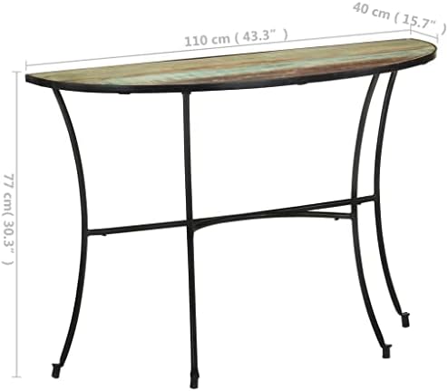 Side Table 43.3"x15.7"x30.3" Solid Reclaimed Wood End Table End Tables Living - Image 2