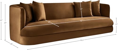 Meridian Furniture 699Saddle-S Alder Collection Modern | Contemporary Sofa - Image 3