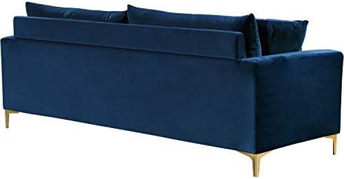 Meridian Furniture Naomi Collection Modern | Contemporary Black Velvet - Image 5
