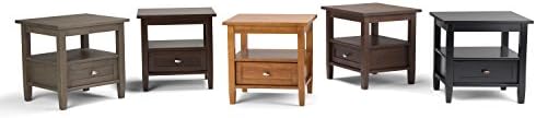 SIMPLIHOME Warm Shaker 20" Wide Solid Wood End Table in Farmhouse Brown - Image 6