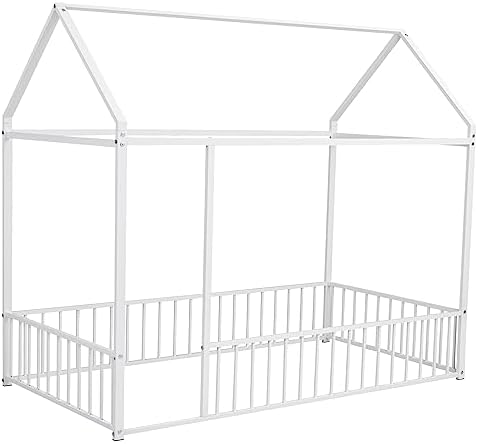 Flieks Twin Size Metal Bed House Bed Frame - Image 5