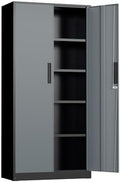 INTERGREAT Metal Storage Cabinet, Tall Metal Cabinet by INTERGREAT