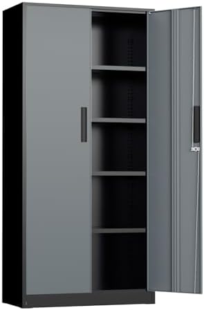 INTERGREAT Metal Storage Cabinet, Tall Metal Cabinet by INTERGREAT