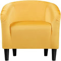 Topeakmart 25.5in Wide Small Velvet Barrel Accent Chair by Topeakmart