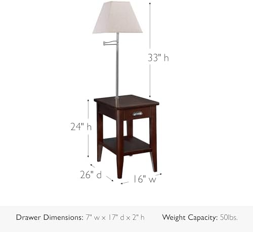 Leick Home Laurent End Table, Chocolate Cherry - Image 3