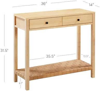 Nathan James Evelyn Modern Farmhouse Wood Console Table, Entryway Table - Image 2