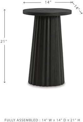 Signature Design by Ashley Ceilby Round Pedestal Accent Side Table - Image 3