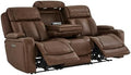Watson & Whitely Power Reclining Sofa 3-Seat Middle Flip Back, Cafe Brown by WatsonWhitely