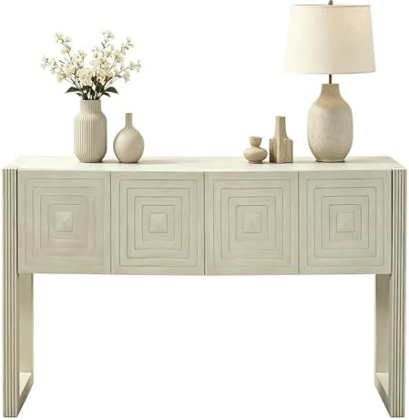 LKTART 55" Carved Console Table by LKTART