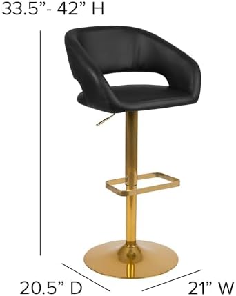 Flash Furniture Vinyl Adjustable Barstool - Image 3