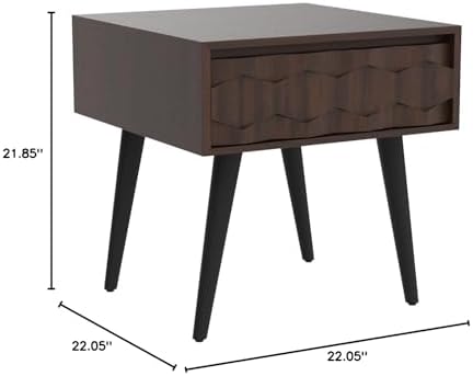 Bme Georgina Solid Wood Mid-Century Modern Side Table - Image 2