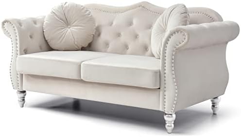 Velvet Loveseat, Dark Gray - Image 3