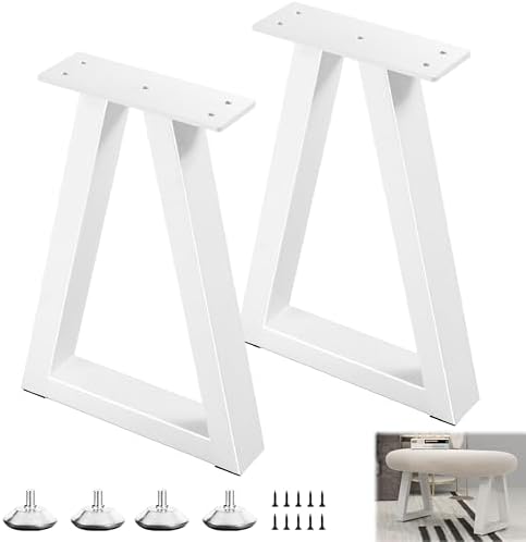 16 Inch Metal Table Legs, Trapezoid Bench Legs Coffee & Side Table Feets by Unknown