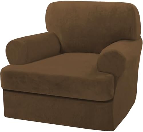 H.VERSAILTEX Sofa Cover 2 Piece T Cushion Armchair Slipcovers Thick Velvet by HVERSAILTEX