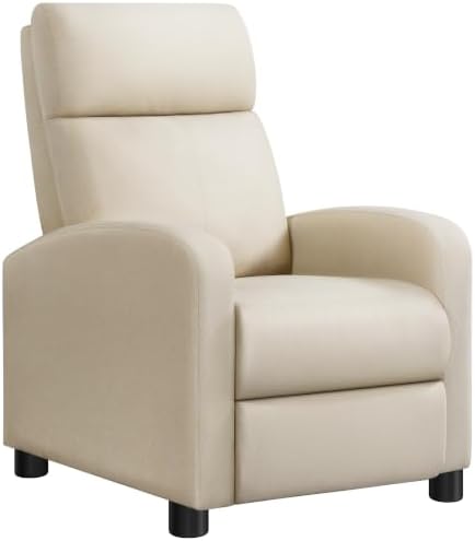 Yaheetech Recliner Chair with 3 Adjustable Angles Living Room Chairs Beige by Yaheetech